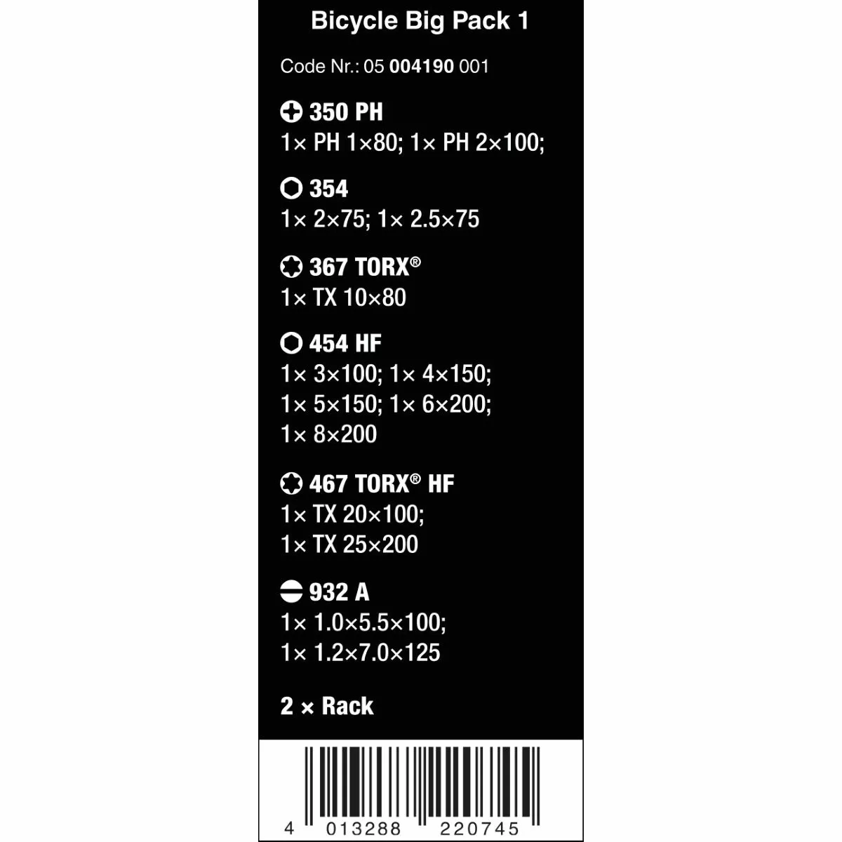 Wera Tools Bicycle Big Pack 1 Toolset - Image 5